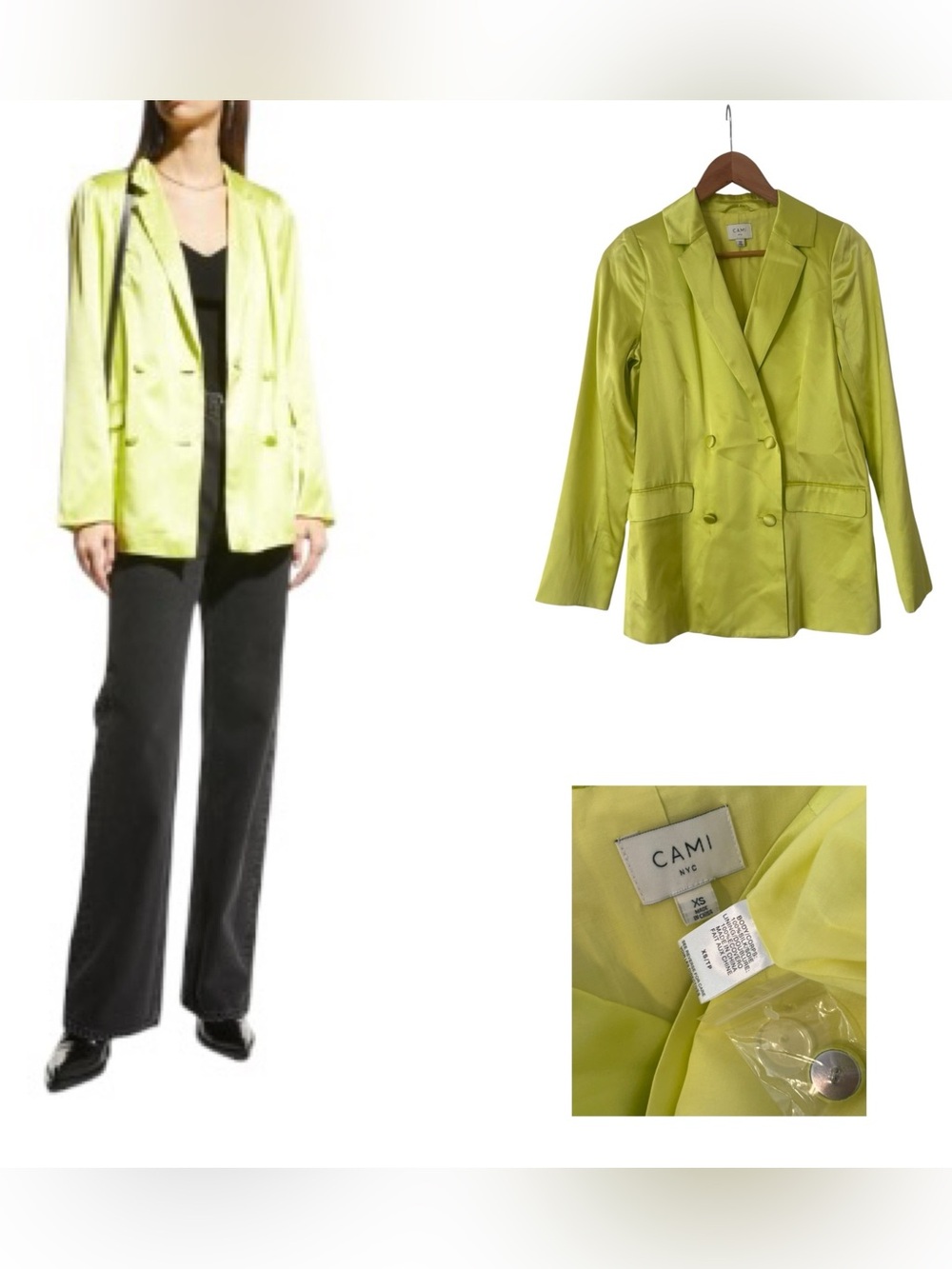 Cami NYC Pacey Silk Double-Breasted Blazer